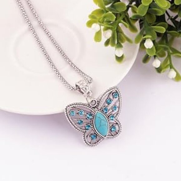 Turquoise Set of 3: Pendant Necklace, Earring, Bracelet Set - Picture 8 of 9